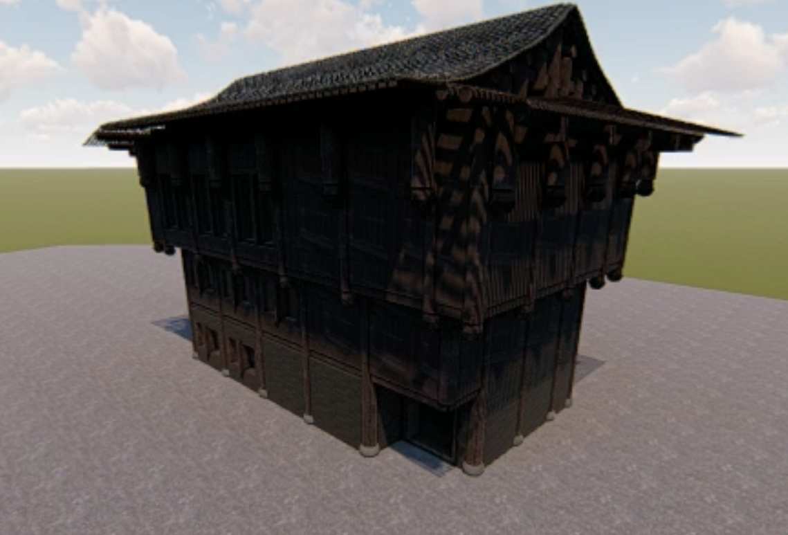 古壮寨百年古屋建筑三维还原——一楼